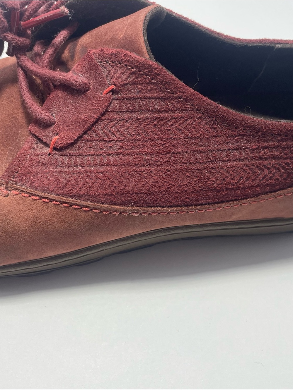 Merrell‎ Women's Lace-Up Sneakers in Burgundy and Rust - Picture 6 of 8